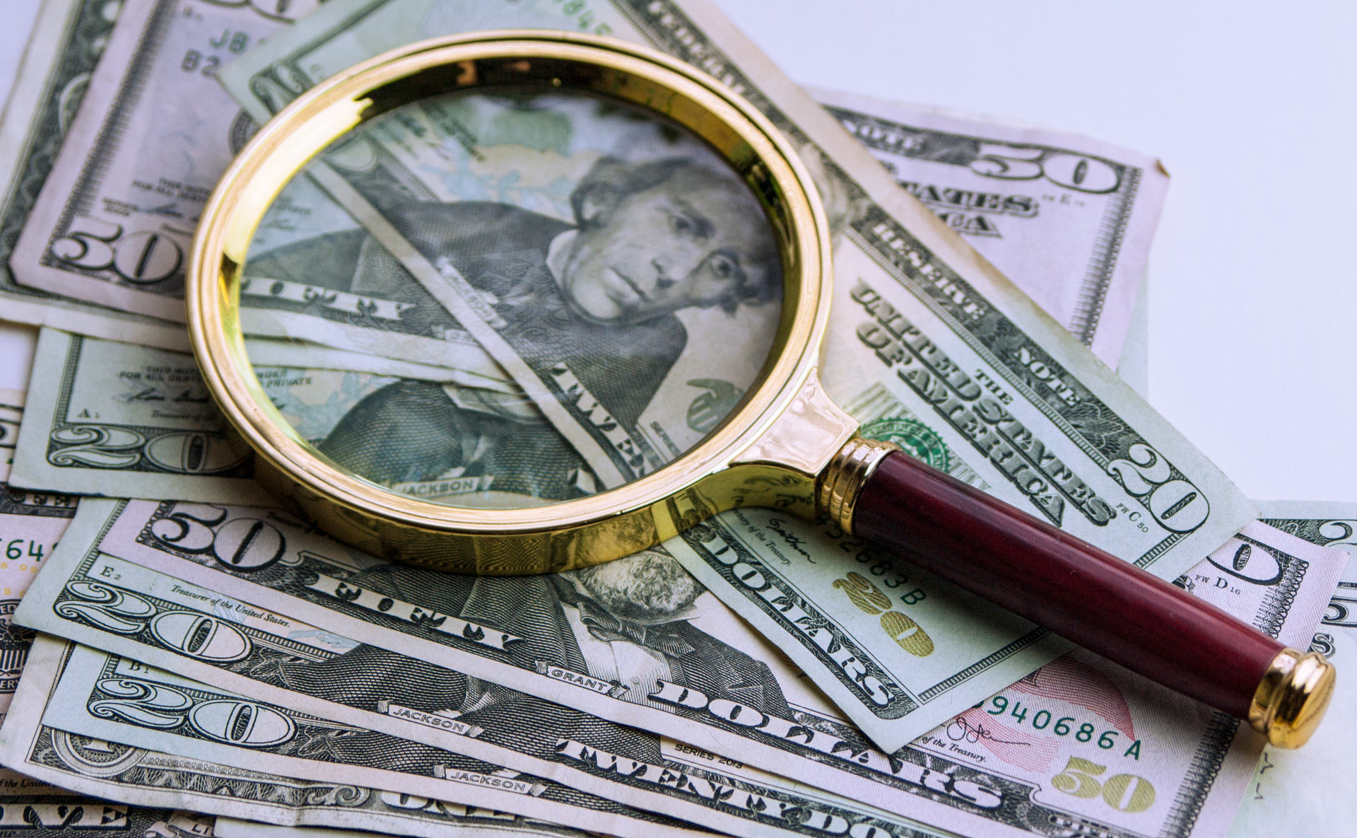 banknotes dollars glass by @Tereza