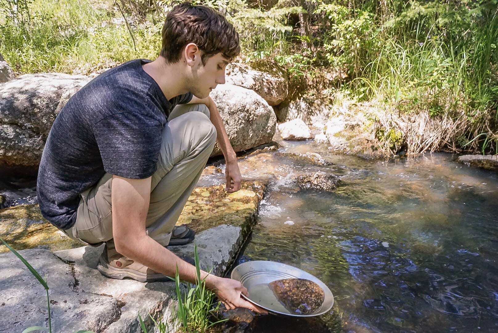 gold panning a stream in coloradoby @camera7088