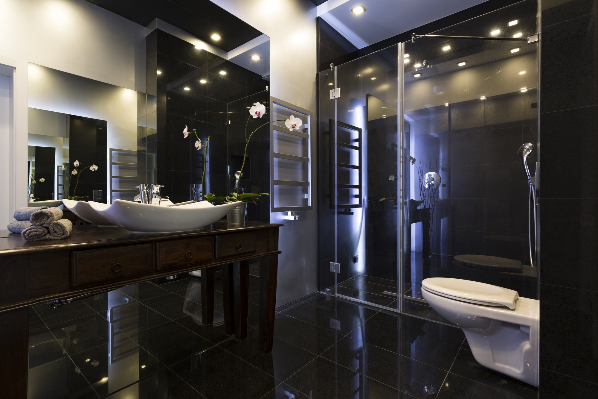 Luxurious bathroom interior