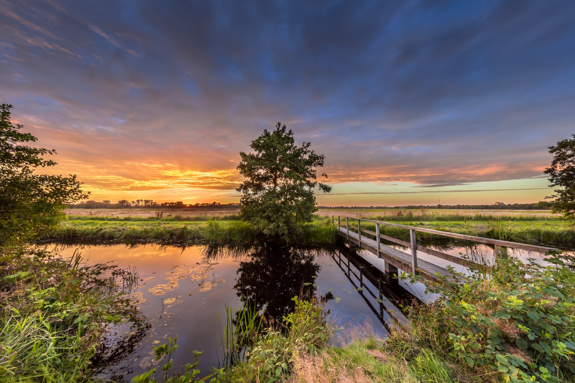 Wooden pedestrian bridge by CreativeNature_nl