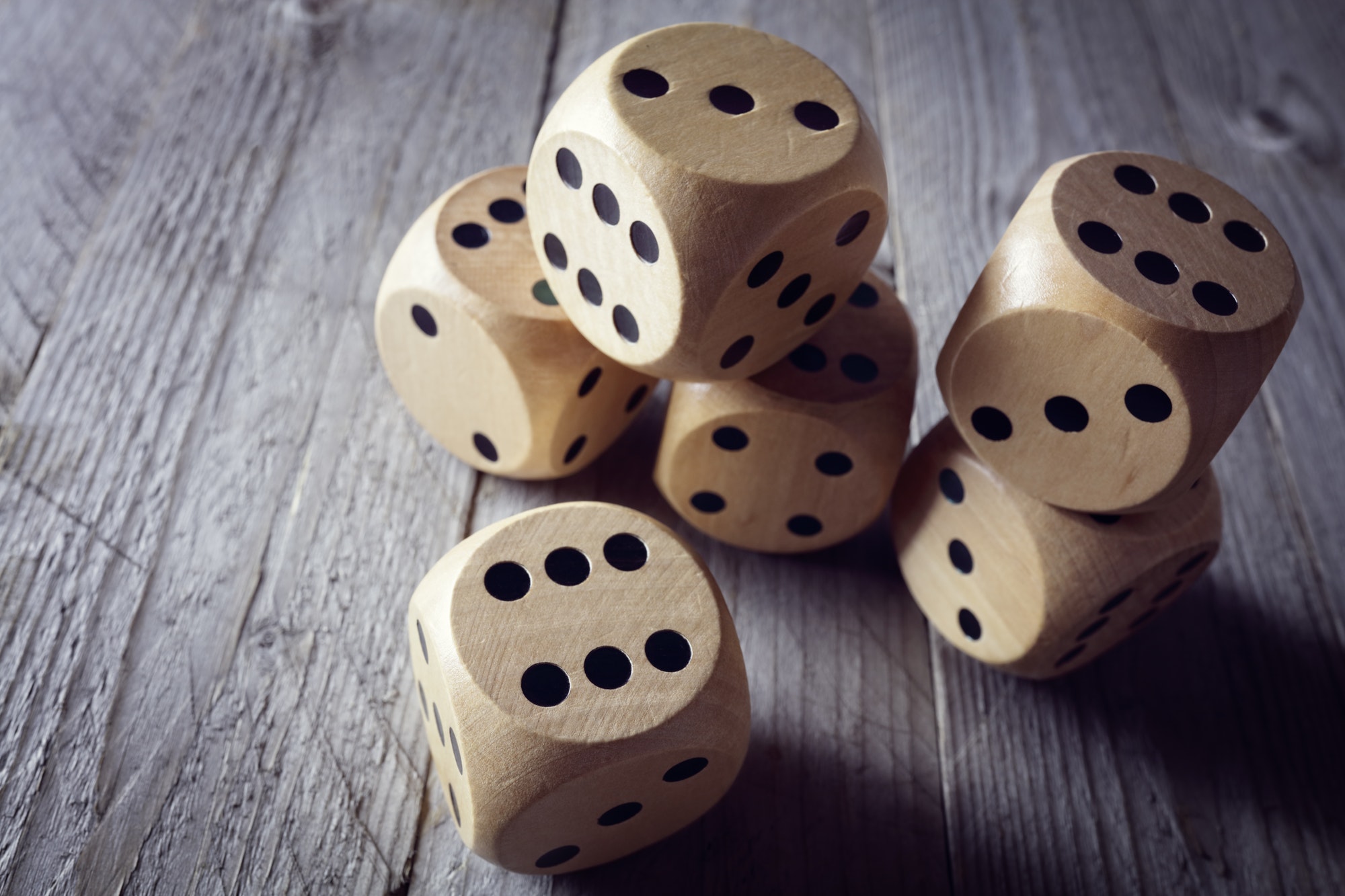 Rolling the dice concept for business risk, chance, good luck or gambling @BrianAJackson